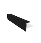 NewTechWood aluminium co-extrusie eindprofiel tbv Castellation PRO, 5 x 5 x 300 cm, Ebony zwart