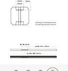 Betonpaal glad met diamantkop 10 x 10 x 190 cm, grijs ongecoat, eindpaal tbv scherm 90 cm hoog