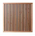 Douglas geschaafd rhombus plankenscherm met zwarte binnenkant, 180 x 180 cm, zwart/onbehandeld.