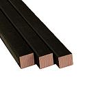 Douglas geschaafde paal 4,5 x 4,5 x 300 cm, zwart gespoten.