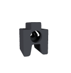 NewTechWood aluminium frameset t.b.v. reguliere schermplanken, zwart.