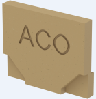 ACO Euroline eindplaat H = 97mm