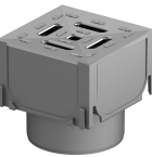 ACO Hexaline hoekelement zwart, incl. zwart kunst.rooster met 110mm spie