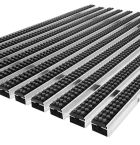 Mat tbv schoonloper, 750x500mm Aluminium met cassetteborstel