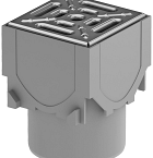 ACO Euroline hoekelem. met Vz.st-rooster kunststof onderelement