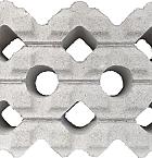 Grasbeton 40x60x12 cm grijs profiel (VE)