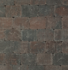 Metro Trommelsteen 15x20x6 bruin/zwart genuanceerd