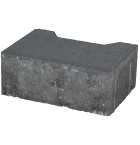 Ecotop Base Randsteen 20x13,4/11,5x8 normaal facet antraciet KOMO PL2