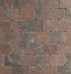 Metro Trommelsteen 15x20x6 rood genuanceerd