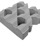 Grasbetontegel type C 40x40x12(40 cm. zijde vlak) BK25 vierkante gaten