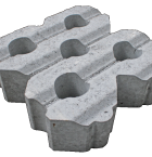 Grasbetontegel type H 40x40x12(rondom hol-dol) K85911  BK25