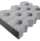 Grasbetontegel type K 40x60x12(40 cm. zijde vlak + bovenzijde vlak) K85912 klasse B BK15 GRN+