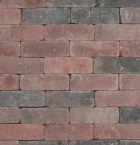 Metro Trommelsteen 21x7x7 rood genuanceerd