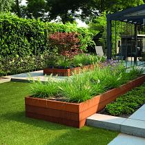 bloembak   corten 150x90x28 cm