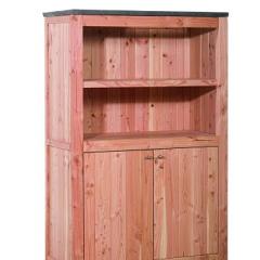 Buitenkeuken dubbel 168 Excellent, 168 x 109 x 56 cm (HxBxD) met 3 schappen en deuren, onbehandeld