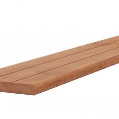Hardhouten met v-groeven geprofileerd dekdeel, 2,8 x 19 x 305 cm