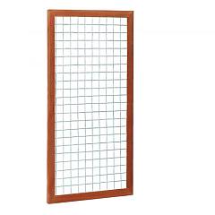 Hardhouten betonijzertrellis met maas 7,5 x 7,5 cm, in raamwerk 4,5 x 7,0 cm, 90 x 180 cm