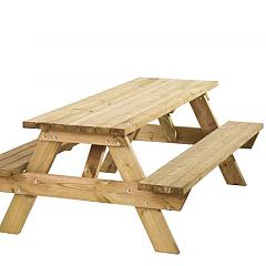 Picknicktafel Bobito, 40 mm dik, bladmaat 220 x 71 cm, groen geïmpregneerd