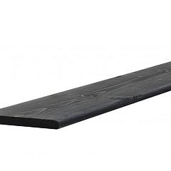 Grenen geschaafde plank 1,5 x 14 x 179,5 cm, geïmpregneerd en zwart gedompeld