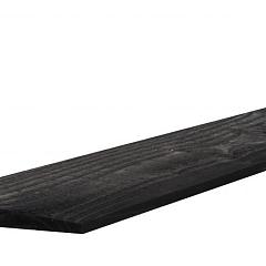 Douglas Zweeds rabat 1 zijde geschaafd, 1 zijde fijnbezaagd 1,0-2,1 x 16,5 x 300 cm, zwart gedompeld