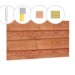 Zweeds rabat douglas enkelzijdige wand B, 228,5 x 224 cm, onbehandeld