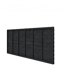 Douglas wandpakket tbv enkelzijdige wand kapschuur Comfort 371x162 cm, zwart geïmpregneerd