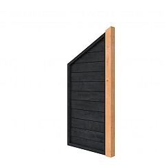 Douglas wandpakket tbv enkelzijdige 1m zijwand kapschuur Comfort (incl staander), zwart geïmpregneerd