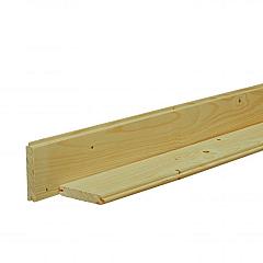 Scandinavisch vuren geschaafd dakbeschot 1,6 x 10 x 300 cm, groen geïmpregneerd