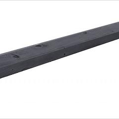 Grenen geschaafde afdekkap met sponning (6,2 cm) 3,5 x 8,5 x 180 cm tbv rechtscherm, zwart gedompeld