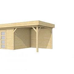 Vuren Topvision Parelhoen, 400 x 300 en luifel 300 cm, onbehandeld