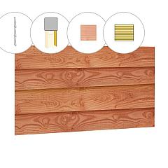 Zweeds rabat plankenset douglas bij wand B, 228,5 x 224 cm, onbehandeld