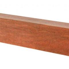 Azobe/Okan Hardhouten paal met diamantkop, 12 x 12 x 300 cm