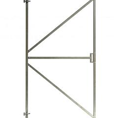 Verstelbaar stalen poortframe met slotkast-uitsparing, 180 x 100 cm, vuurverzinkt