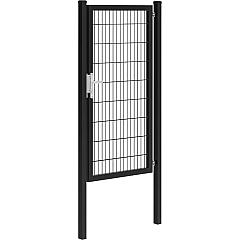 Hillfence metalen enkele poort Premium-line inclusief slot, 100 x 180 cm, zwart