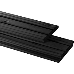 Vuren geschaafd triple profiel 2,2 X 14 X 400 cm, zwart gedompeld