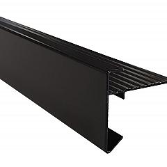 Aluminium daktrim, 4,5 x 4,5 x 250 cm, zwart RAL 9005