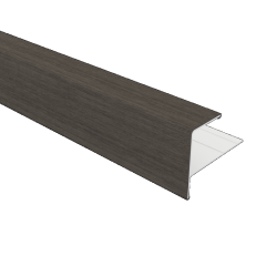 NewTechWood aluminium co-extrusie eindprofiel tbv Castellation PRO, 5 x 5 x 300 cm, Silver Gray