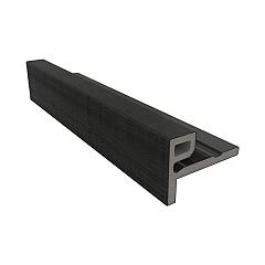 NewTechWood HKC co-extrusie eindprofiel castellation tbv wand bekleding, 7 x 5 x 300 cm, Ebony zwart