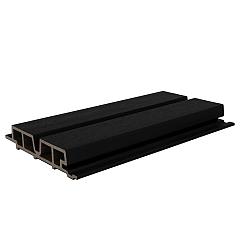 NewTechWood HKC co-extrusie Castellation PRO65 gevelbekleding, 3,3 x 18 x 390 cm, Ebony zwart