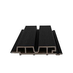 NewTechWood HKC co-extrusie Castellation PRO65 gevelbekleding, 3,3 x 18 x 290 cm, Ebony zwart