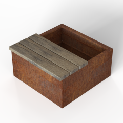 Zitbank | Recht | Douglas | 120x45,5 cm