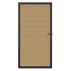 NewTechWood co-extrusie composiet deur in aluminium frame, horizontaal, 100 x 195 cm, Red Cedar