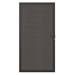 NewTechWood co-extrusie composiet deur in aluminium frame, horizontaal, 100 x 195 cm, Silver Gray