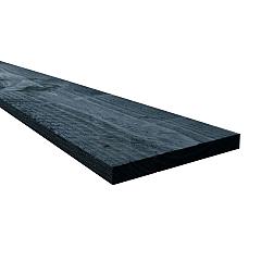 Douglas fijnbezaagde potdekselplank 2,2 x 20 x 400 cm, Zwart gespoten