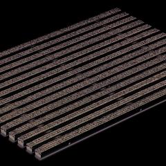 Mat tbv schoonloper,  750x500 mm aluminium + tapijt, antraciet