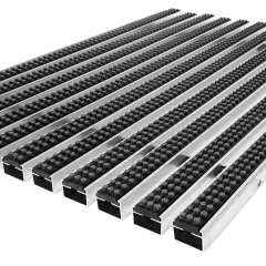Mat tbv schoonloper, 750x500mm Aluminium met cassetteborstel