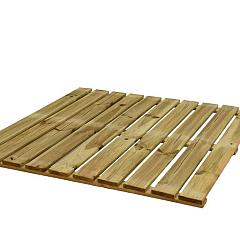 Tuintegel 100 x 100 cm, latdikte 18 mm, groen geïmpregneerd.