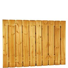 Grenen geschaafd plankenscherm 21-planks 17 mm, 180 x 130 cm, verticaal recht, groen geïmpregneerd.
