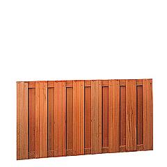 Hardhouten plankenscherm 17 planks 14 mm recht verticaal 180 x 90 cm.