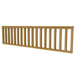 Hekwerk recht douglas type C, 278,5 x 73 cm, groen geïmpregneerd.